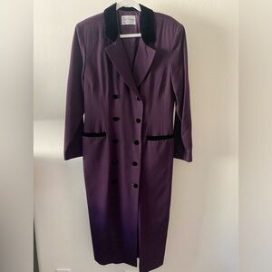 Vintage Purple Coat with Velvet Lining